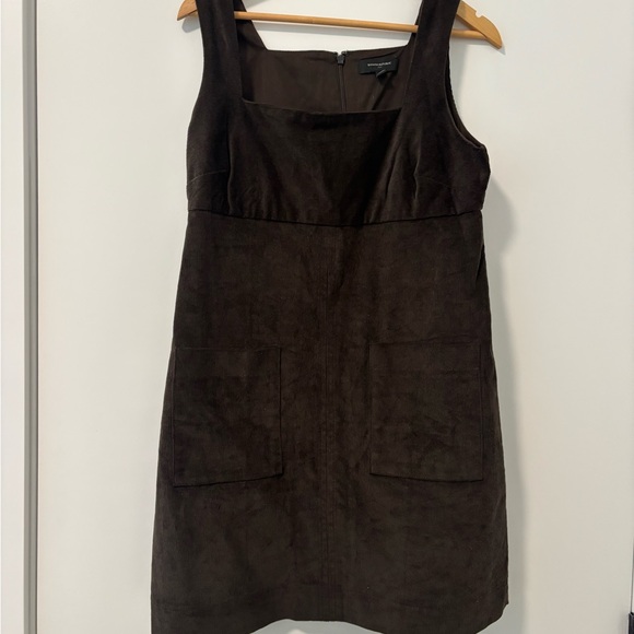 NWT Banana republic Brown Pinafore Dress - Picture 2 of 6